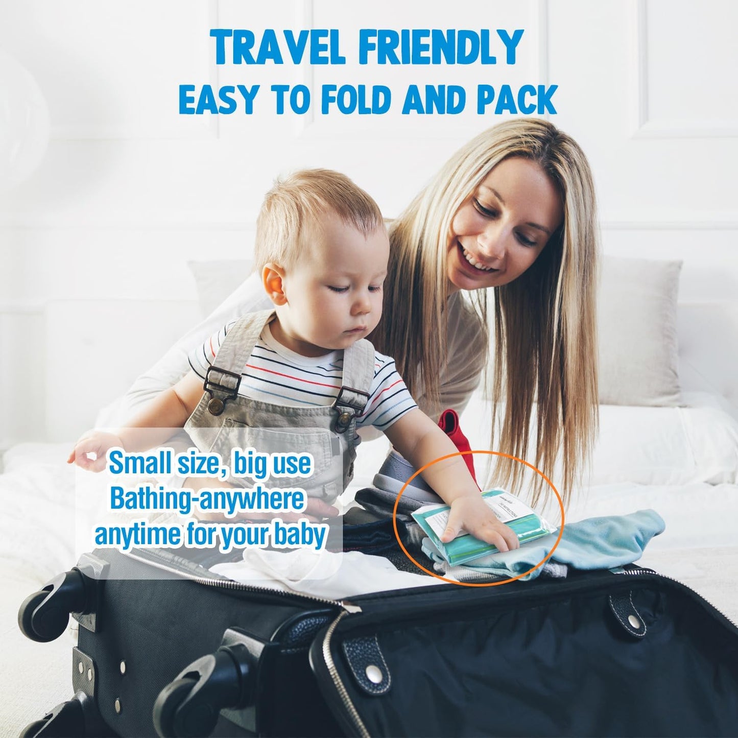I Inflatable Baby Bathtub, Baby Tubs for Newborns to Toddlers, Infant Bathtub for Baby Travel
