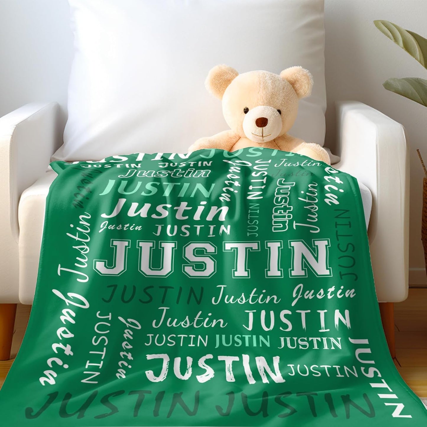 Ship Next Day, Custom Name Blanket - Printed in USA, Personalized Baby Blankets for Girls, Baby