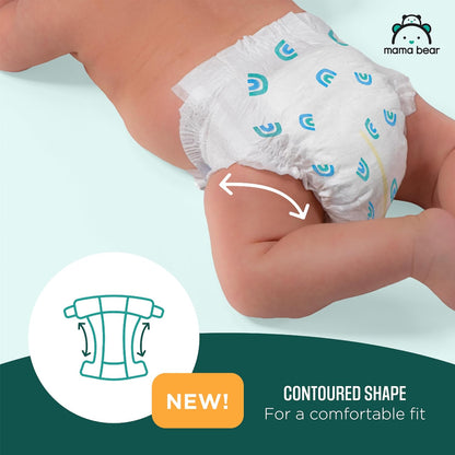 Amazon Brand - Mama Bear Gentle Touch Diapers, Size Newborn, 120 Count (4 packs of 30)