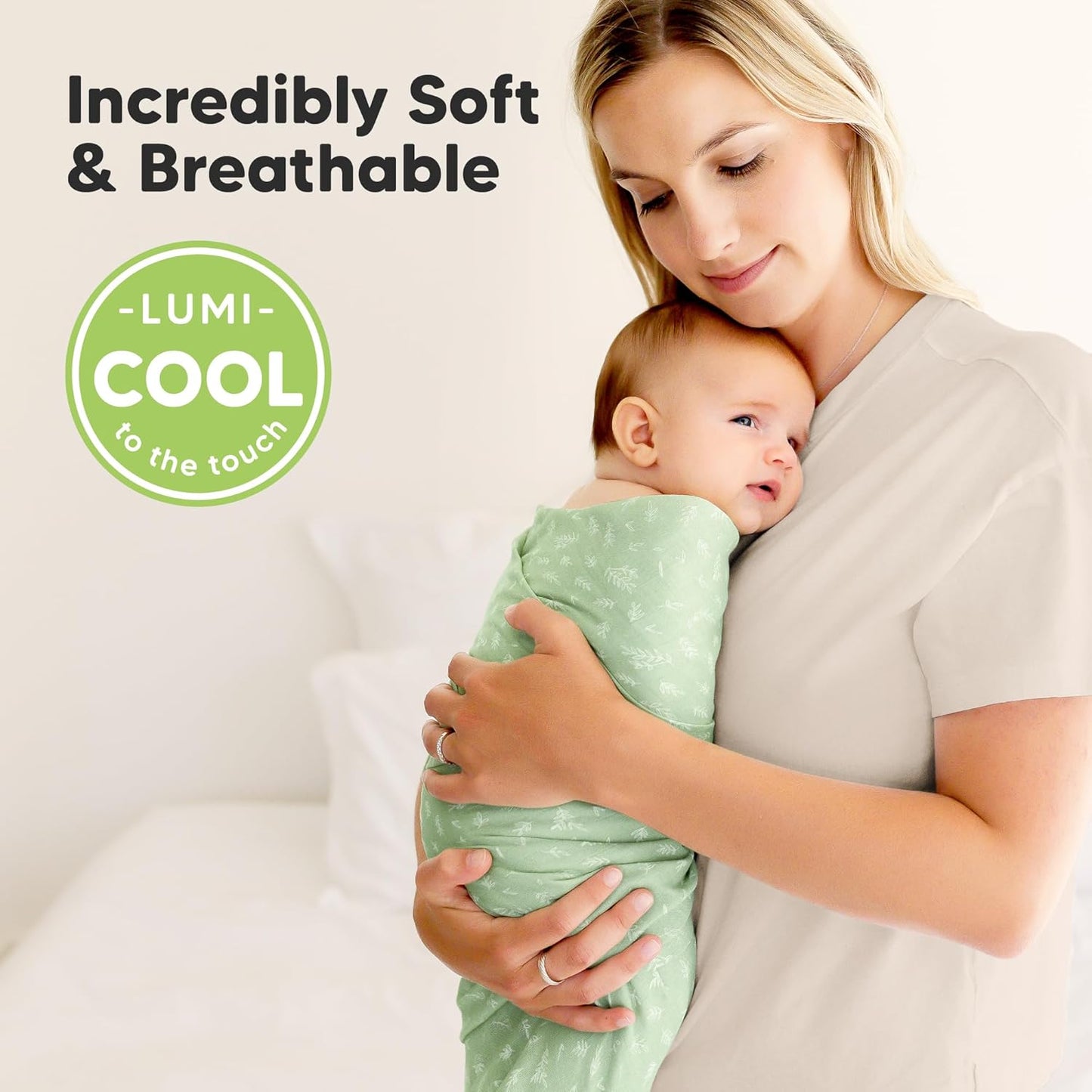 4-Pack Muslin Swaddle Blankets for Boys, Girls - Organic Baby Swaddles for Newborns, Soft &