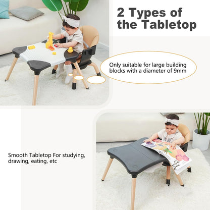 Baby High Chair, 7 in 1 Convertible High Chairs for Babies and Toddlers, Kids Learning Table