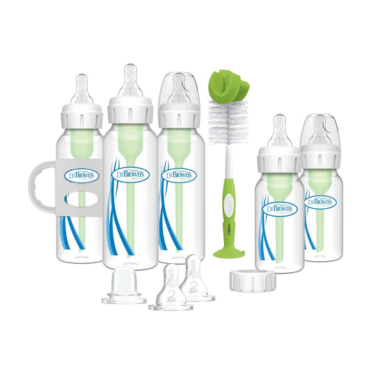 Dr. Brown's Natural Flow® Anti-Colic Options+™ Narrow Bottle to Sippy Gift Set with Soft Silicone