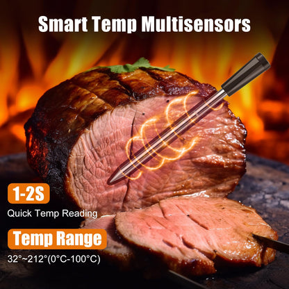 INSMART Wireless Smart Meat Thermometer,330FT Bluetooth Range,100% Waterproof,Precision Cooking
