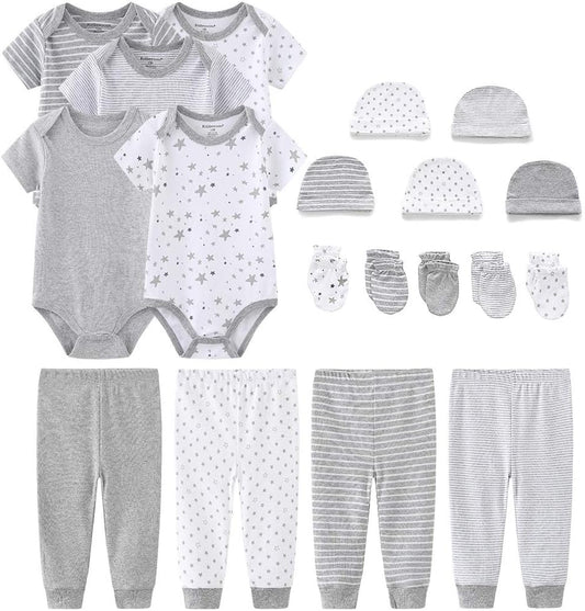 Kiddiezoom Newborn Baby Girl Boy Clothes Baby Outfits Pants Bodysuits Gifts Set Layette Set 0-3 Months