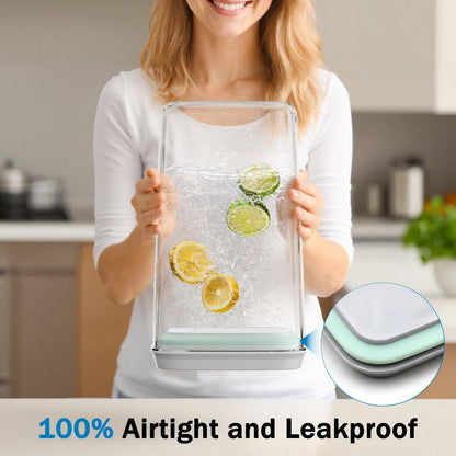 Pop Airtight Food Storage Containers Set with Lids, Large 4.2Qt/4L Food Containers with Scoop
