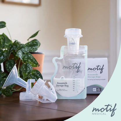 Motif Medical Pump-to-Bag Electric Breast Pump Adapter -Compatible w/Spectra S1 & S2 Breast Pump