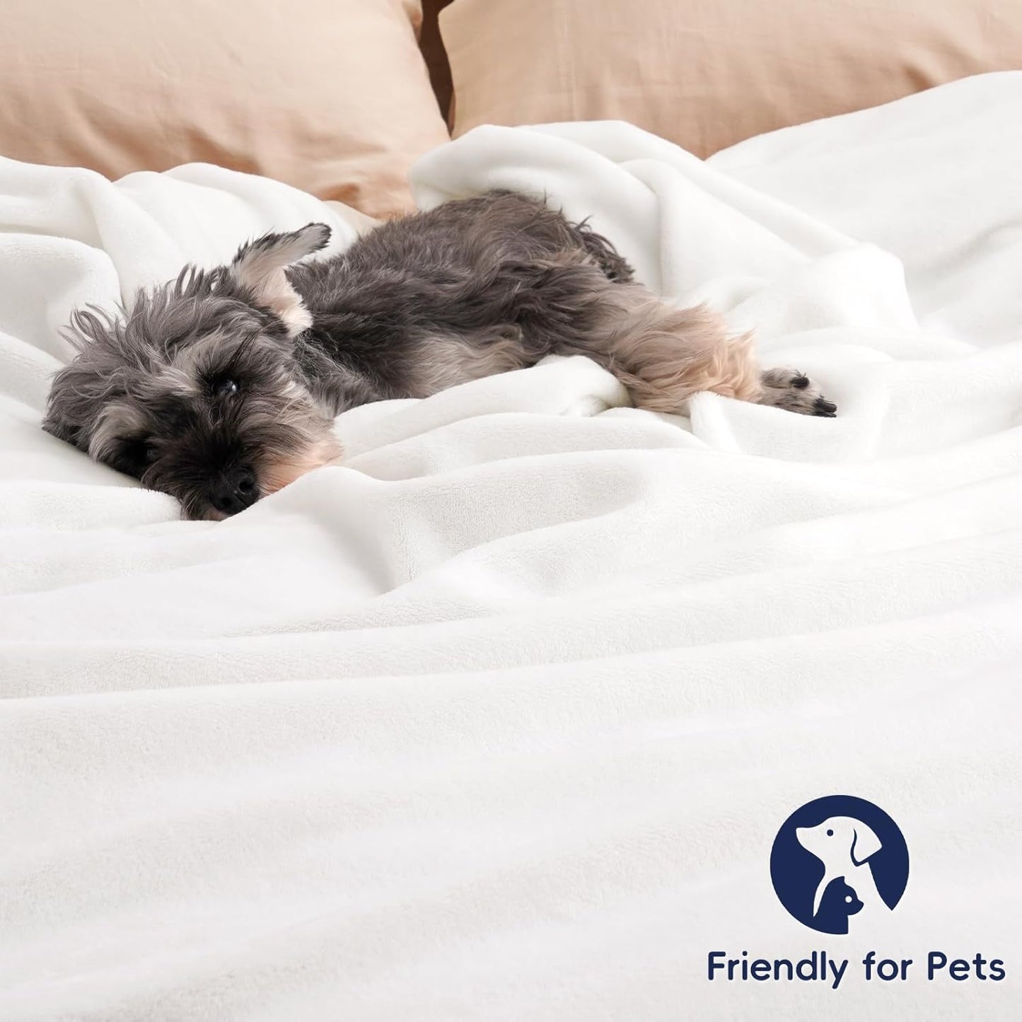 PHF Ultra Soft Fleece Blanket Queen Size, No Shed No Pilling Luxury Plush Cozy 300GSM Lightweight