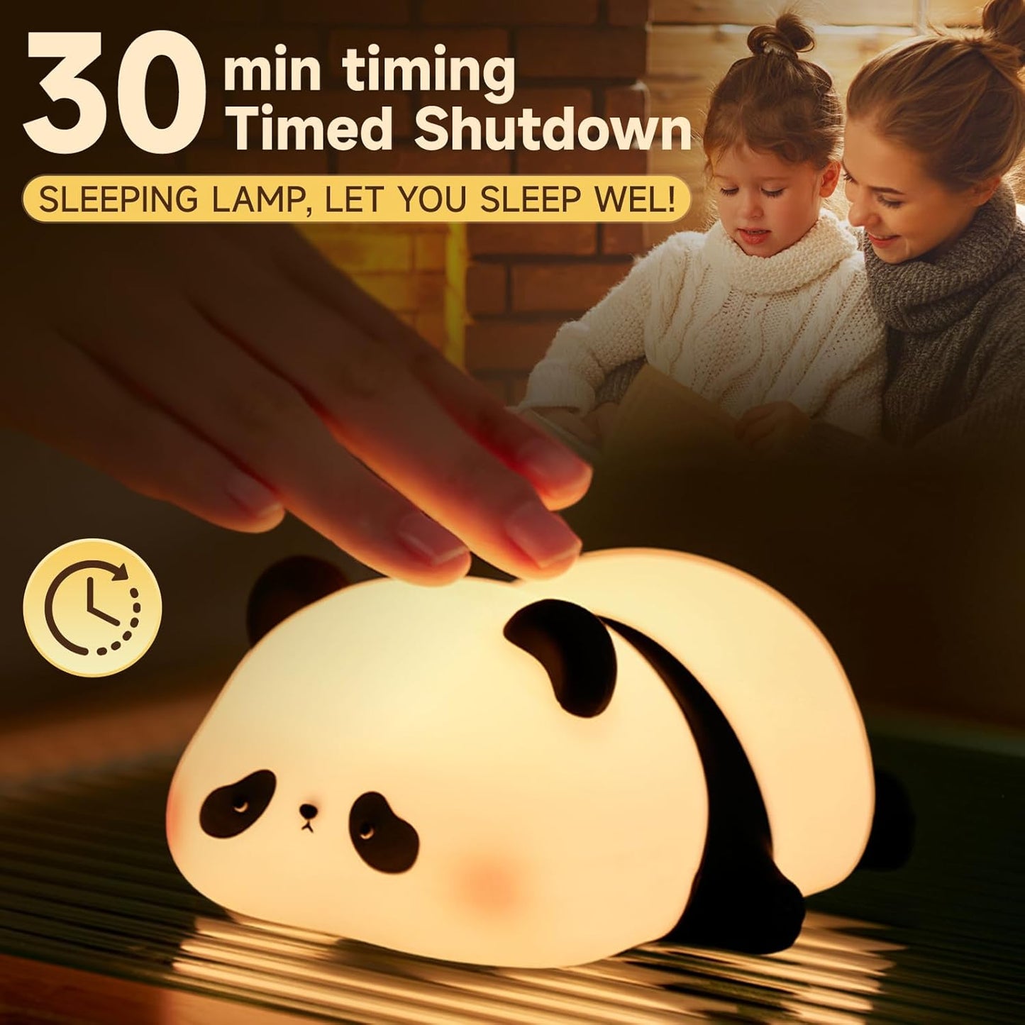 Cute Duck Lamp,Fun Lying Flat Duck/Chicken/Pig/Rabbit/Panda Night Light,LED Squishy Animal Novelty Lamp,Toddler Baby Night Light for Kids,Nursery Touch Kawaii Lamp Room/House Décor