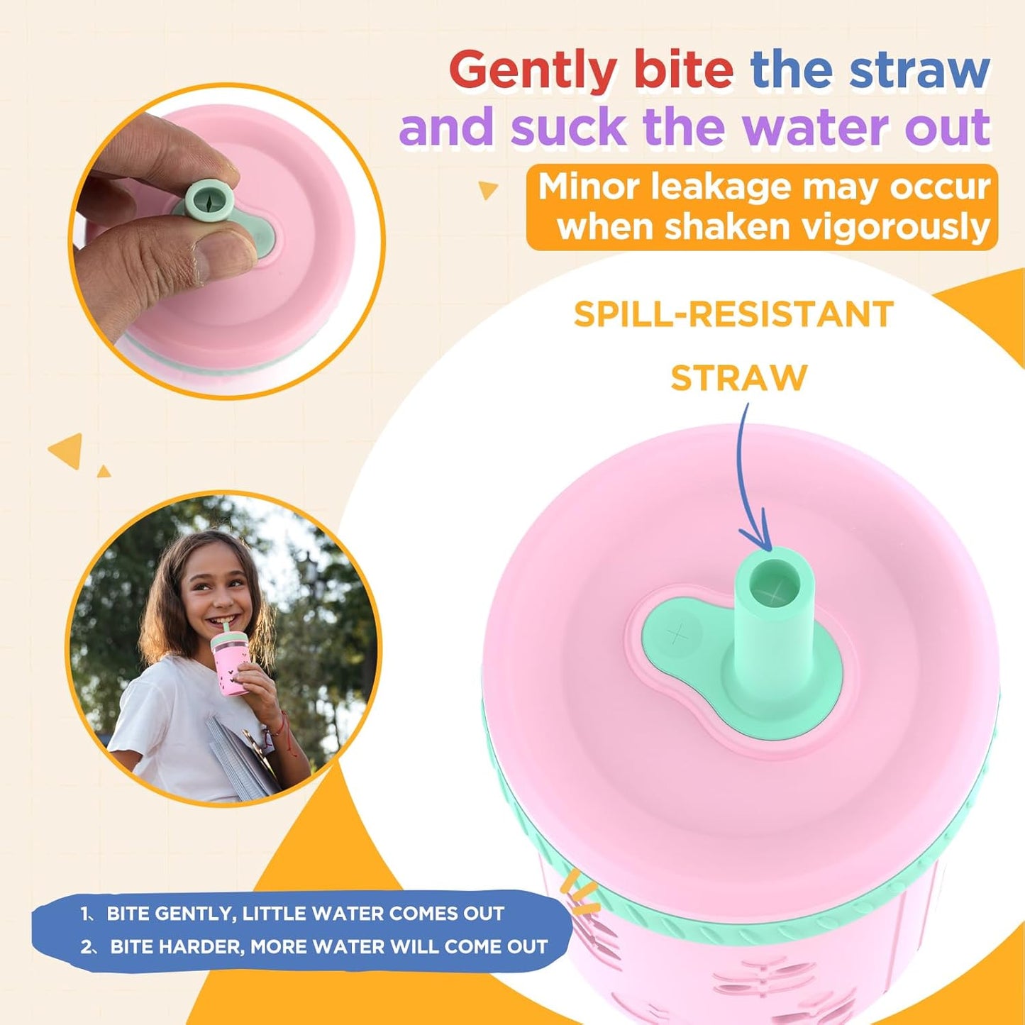 Tronco 8 oz Glass Sippy Cup for Toddlers, Kids Mason Jar Smoothie Cup with Silicone Sleeves & Spill