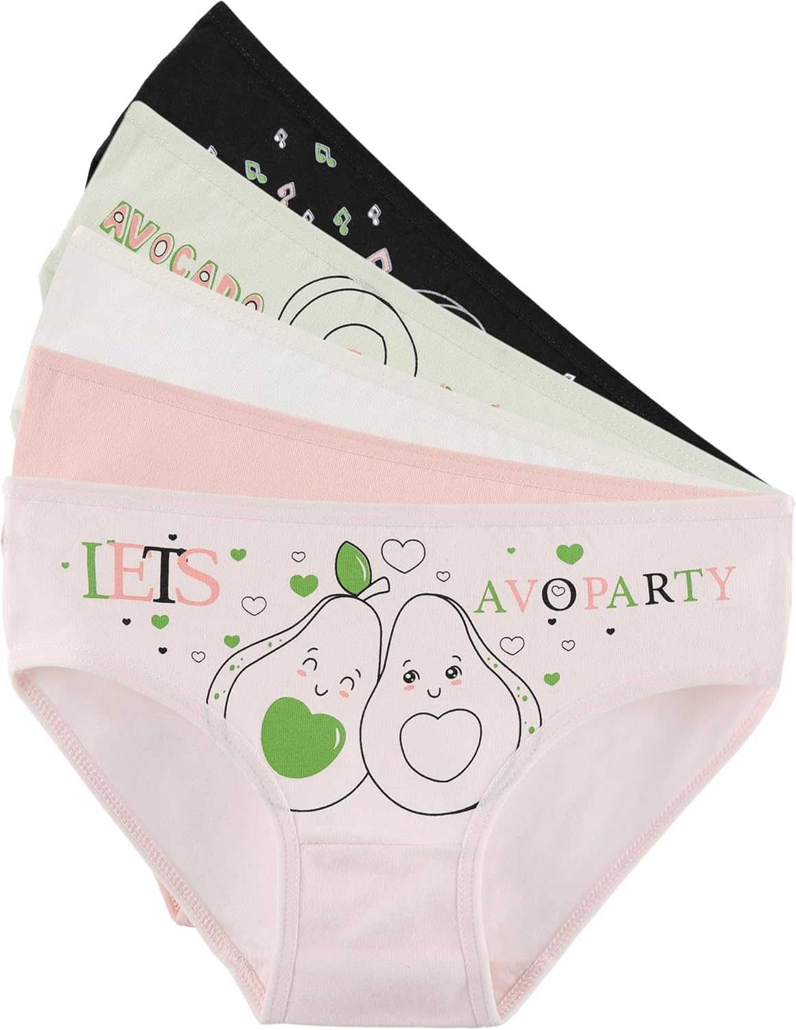 Donella Girls' Soft Cotton Underwear - Kids Bikini Brief Panties for Girls and Toddlers 5-Pack, Age: 2-15