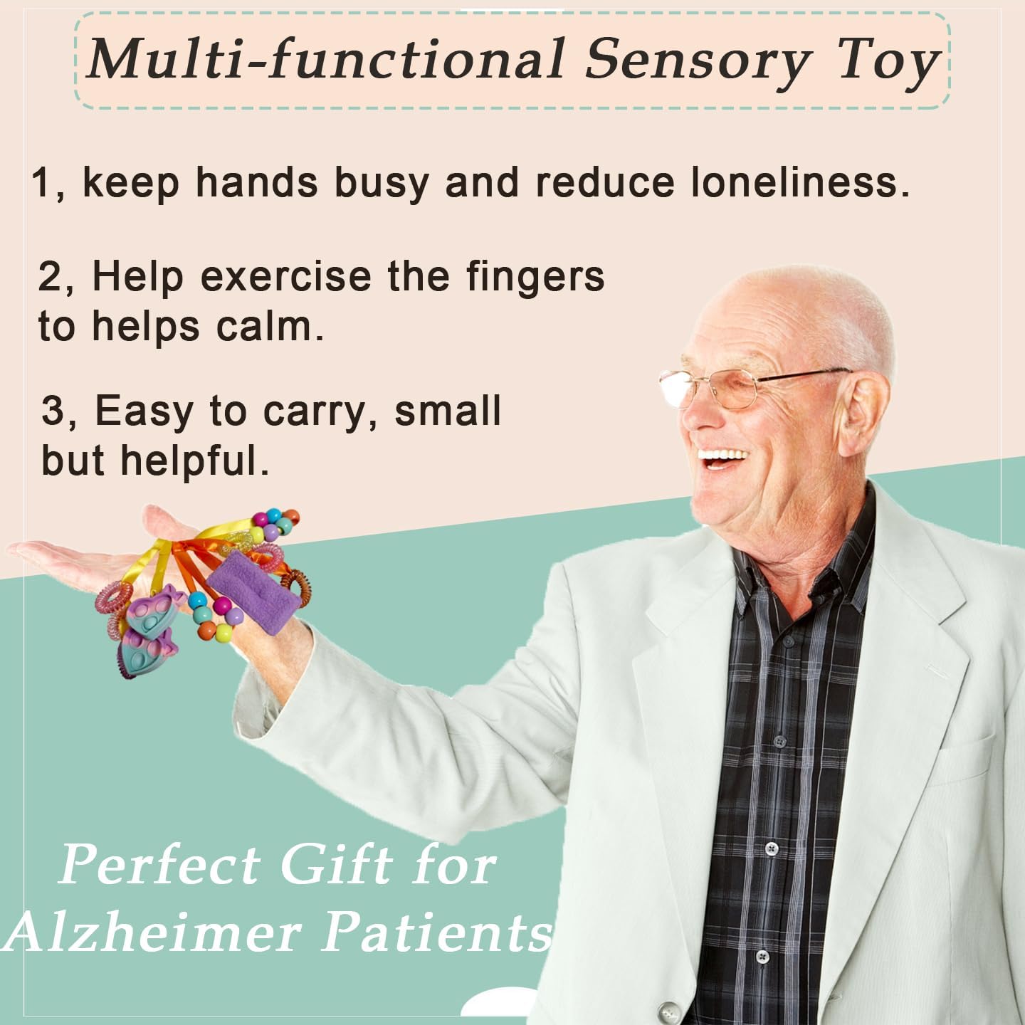 Sensory Toys for Alzheimer Patients Anxiety Relief Dementia Ring Dementia Fidget Toys