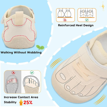 Scurtain Baby Shoes Boy Girl First Walking Shoe Infant Crib Breathable Sneakers Lightweight Barefoot Shoes for Babies