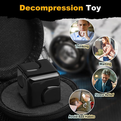 Fidget Spinner Toys Cube for Kids Adults, Metal Fidget Block Sensory Focus Toy Valentine Gift