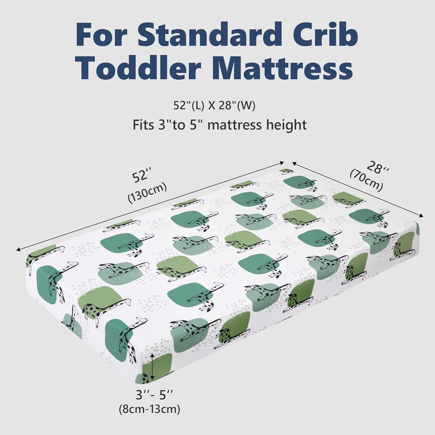 TILLYOU Baby Crib Sheets for Boys Girls, Super Soft Toddler Bed Sheets, 2 Pack Sheets for Standard