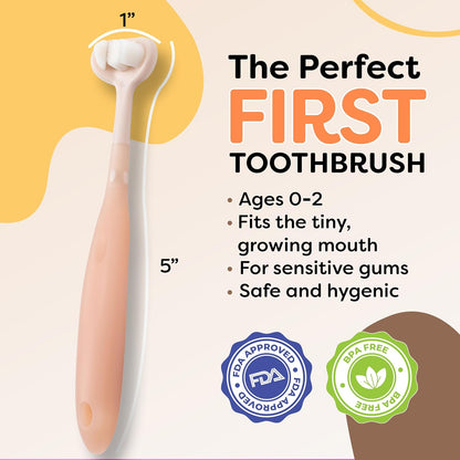 Trueocity Extra Soft Toddler Toothbrush, Toddler Toothbrushes 1-2 2-4, Toothhugger High Efficient 3