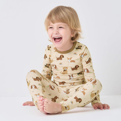 pureborn Baby Viscose From Bamboo Pajamas Set Pjs - Kids Toddler Girl Snug Fit Viscose Sleepwear 2pcs 18M-8Y