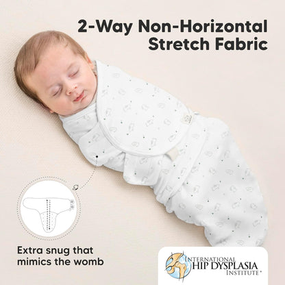 3-Pack Organic Baby Swaddle Sleep Sacks - Swaddles for Newborns, Infant 0-3 Months, Baby Girls