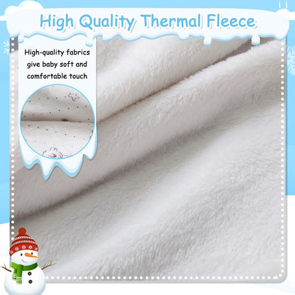 Fairy Baby Newborn Baby Bear Onesie Thin Fleece Footie Romper Snowsuit Hooded Jumpsuit Bodysuit Winter Outwear Boy Girl 0-12M