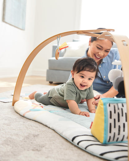 Skip Hop Baby Play Gym Montessori-Inspired 3-in-1 Sensory Tummy Time Activity Mat with 25+
