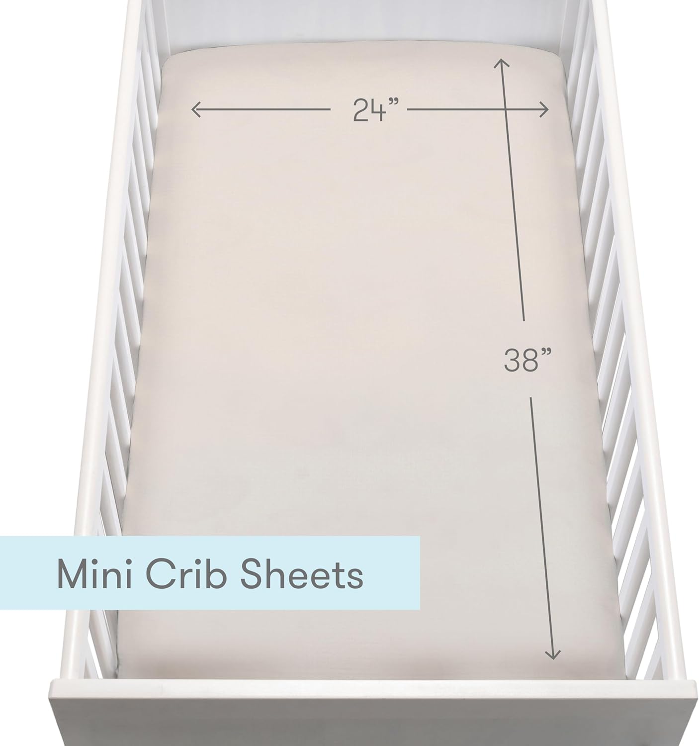 Newton Baby Mini Crib Fitted Sheets (2-Pack) | Organic Muslin Cotton, Ultra Breathable & Soft Baby
