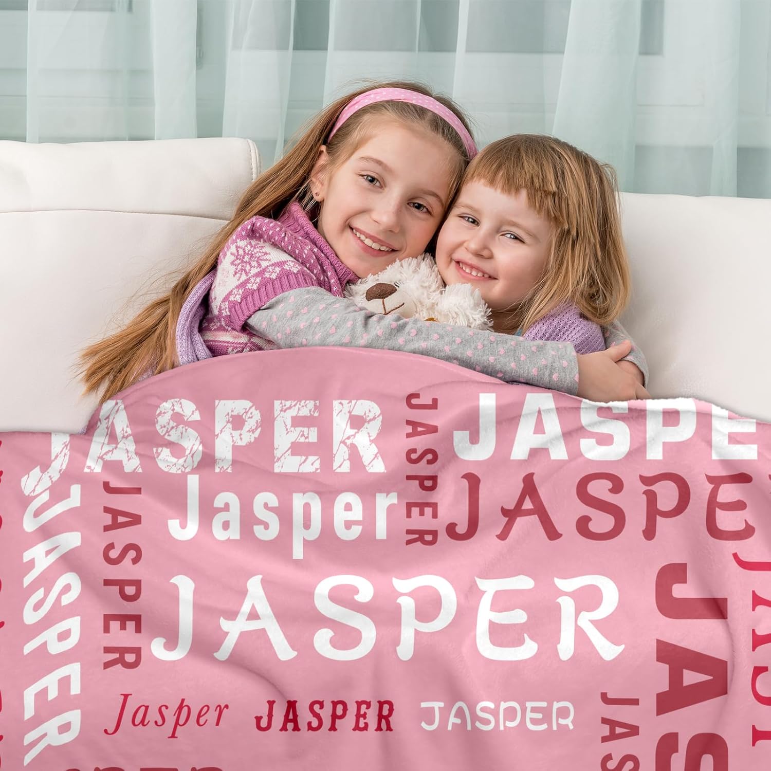 Ship Next Day, Custom Name Blanket - Printed in USA, Personalized Baby Blankets for Girls, Baby