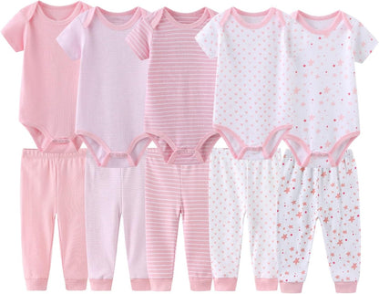 Unisex Baby Boy Girl Pants Sets 10 pack Cotton Casual New born Clothes Comfort Infant Outfit