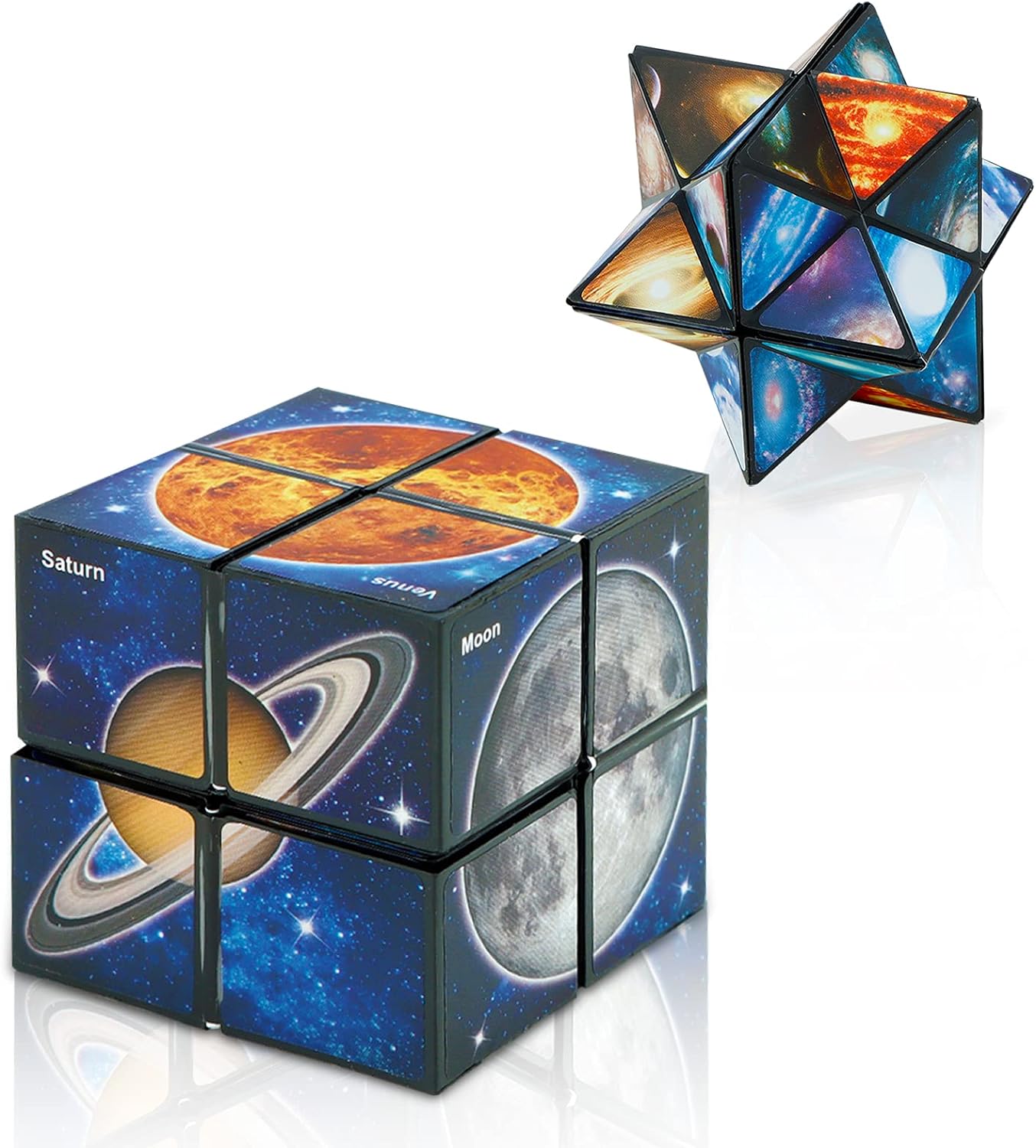 Star Cube Magic Cube Set, 2 in 1 Yoshimoto Cube for Kids and Adults, Toy for Boys and Girls Ages