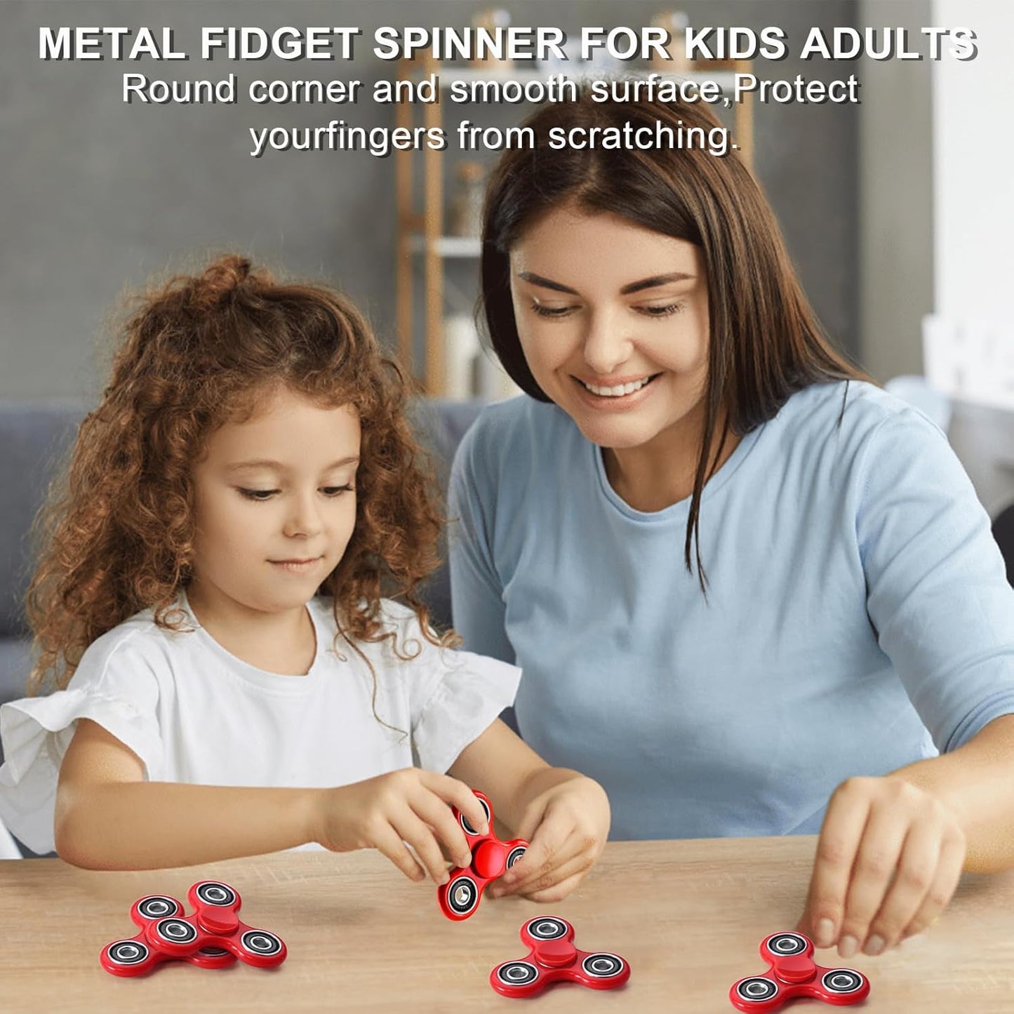 SCIONE Fidget Spinner Toy 1 Pack, Stress Anxiety Relief Sensory Fidget Toys for Kids Adults, Cool Fidget Spinners for ADHD Autism Birthday Gifts Stocking Stuffers Classroom Prizes for Boys Girls