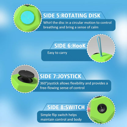 Fidget Dodecagon –12-Side Fidget Toys Cube Relieves Stress and Anxiety Anti depression cube for Children and Adults with Autism(B1 Green)
