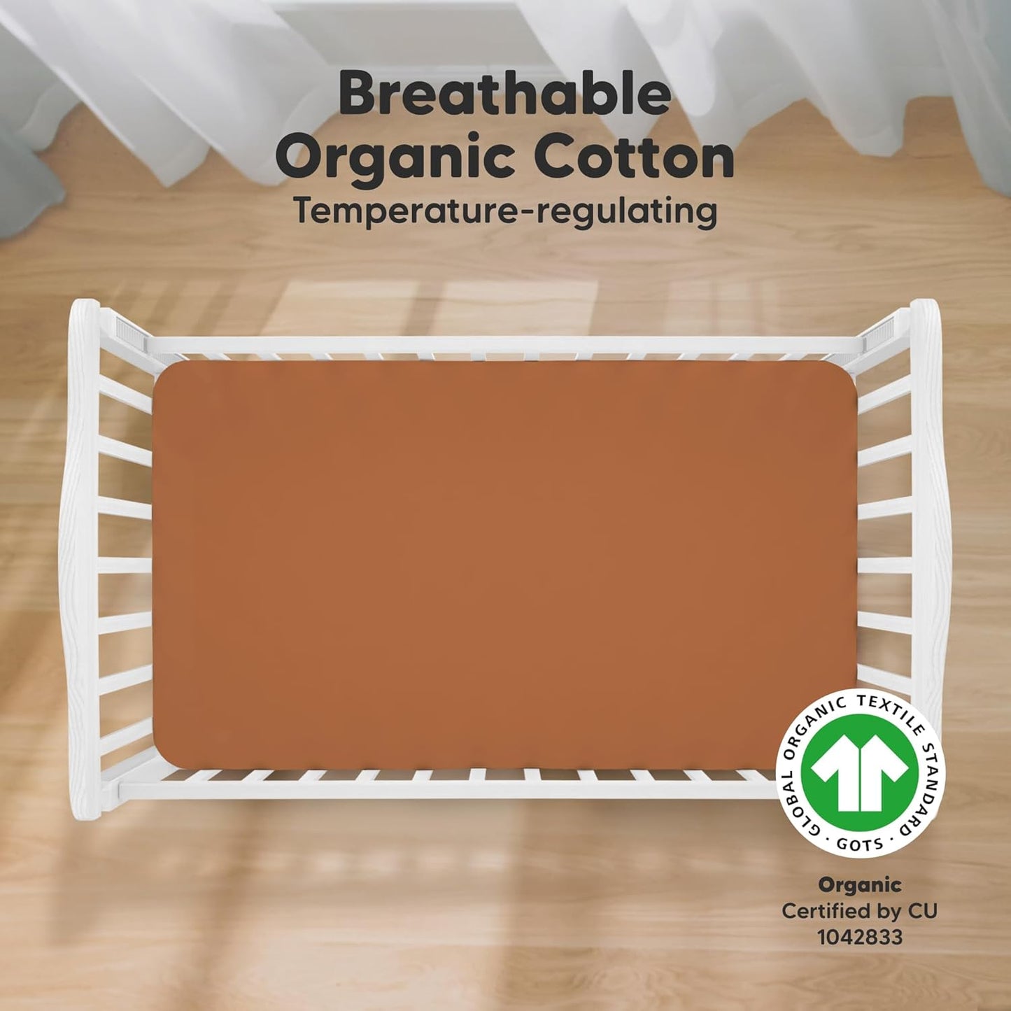 KeaBabies 2-Pack Organic Crib Sheets for Boys, Girls - 52x28 Fitted Crib Mattress Sheet Neutral