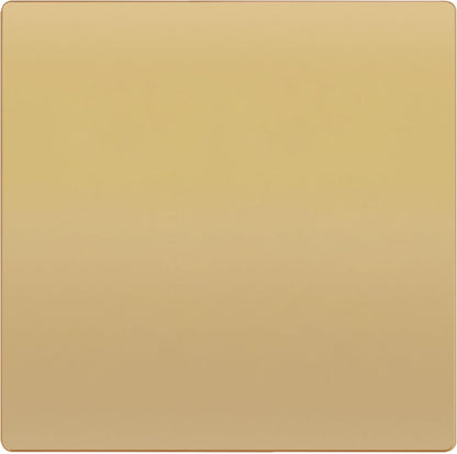 TG Screwless Double Blank Wall Plate, Child Safe Blank Device Outlet Cover, Mid-Size 2-Gang 4.88" H x 4.92" L, Polycarbonate Thermoplastic, UL Listed, SP-MB2-GD, Gold (1 Pack)