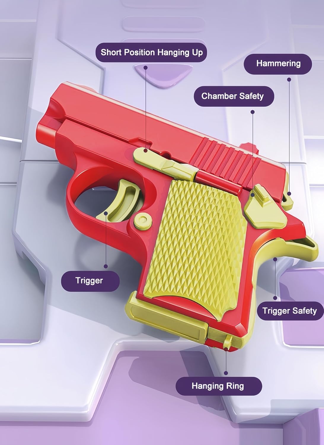 2024 New 1911 Model Radish Fun and Safe Toys,Fidget Toys Suitable for Relieving ADHD and Anxiety,Stress Relief Funny Toys for Adults,The Fun Gift for Adults and Kids (Red / 1 PCS Pack)