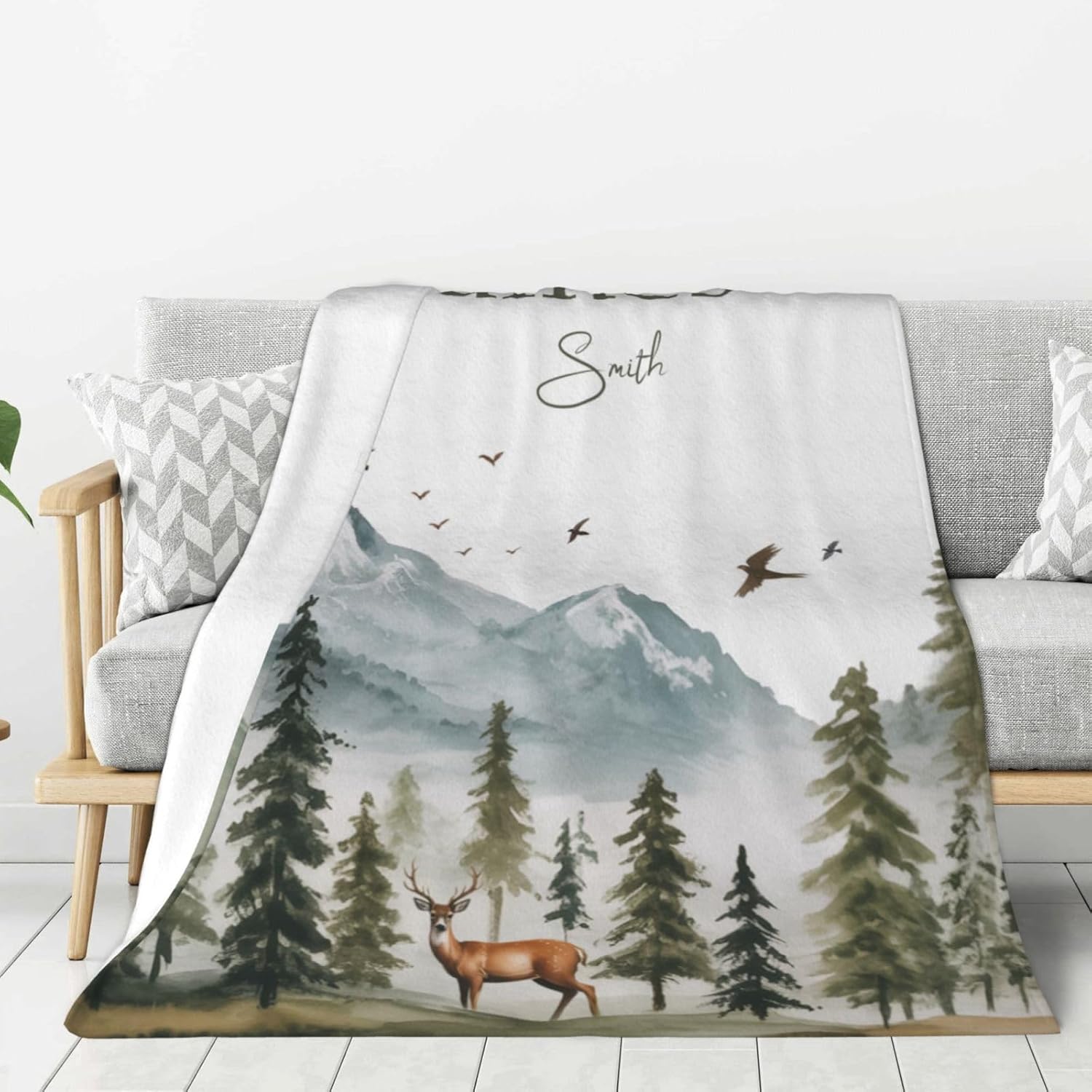 Personalized Baby Blanket for Boys Girls Custom Baby Blanket with Name Newborn Expect Mom Toddlers