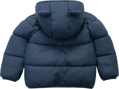 Rokka&Rolla Baby Boys' Water-Resistant Sherpa Fleece Lined Puffer Jacket Winter Coat for Newborn Infants Toddler