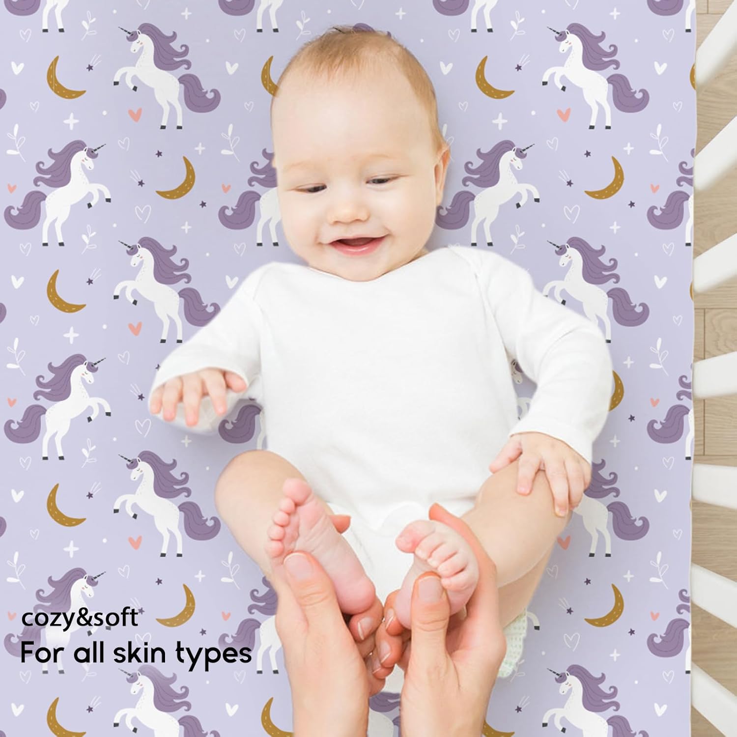 Yoofoss Pack and Play Sheets Fitted, Mini Crib Sheets 2-Pack for Pack N Play Mattress, Stretchy