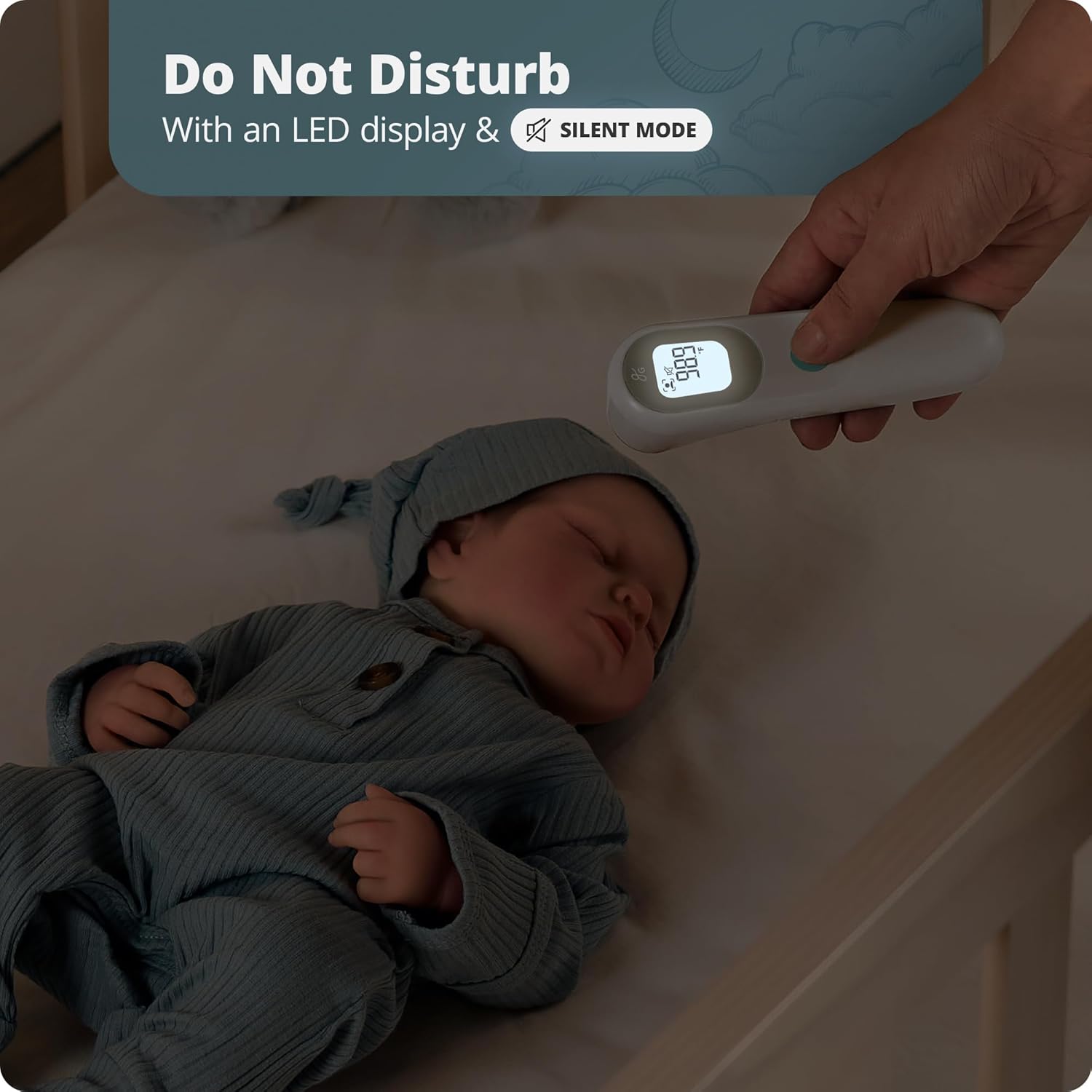 Greater Goods No-Touch Infrared Digital Thermometer for Adults, Kids, and Babies, Forehead