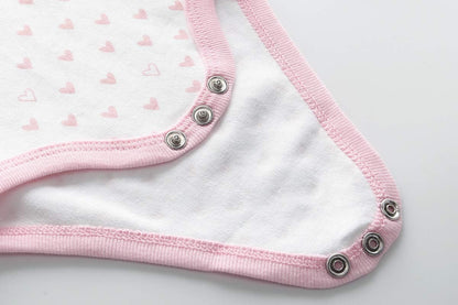 Kiddiezoom Baby Bodysuit Newborn Short Sleeve baby One-Piece Cotton 5-Pack baby clothes
