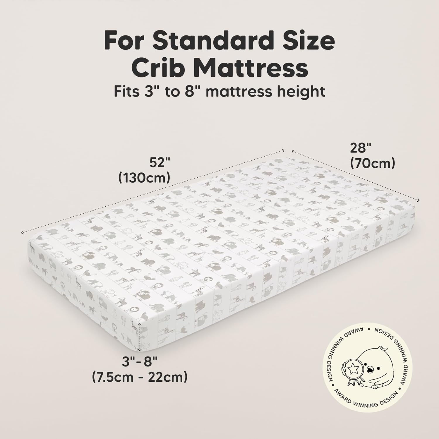 KeaBabies 2-Pack Organic Crib Sheets for Boys, Girls - 52x28 Fitted Crib Mattress Sheet Neutral