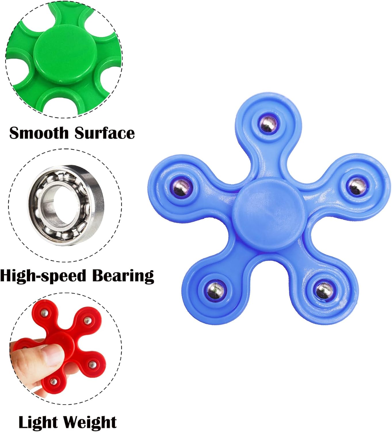 24 Pack Fidget Spinner Toys for Kids，Stress Relief Sensory Toys,Birthday Party Favors Gifts,Goodie