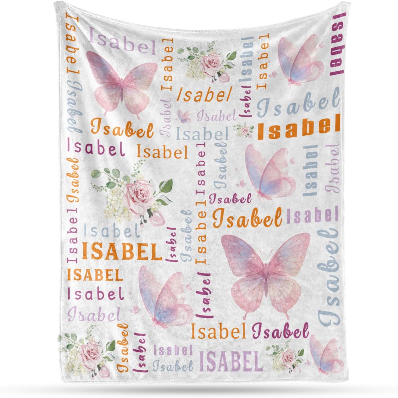 Ship Next Day, Personalized Baby Blanket - Printed in USA, Custom Baby Blanket with Name