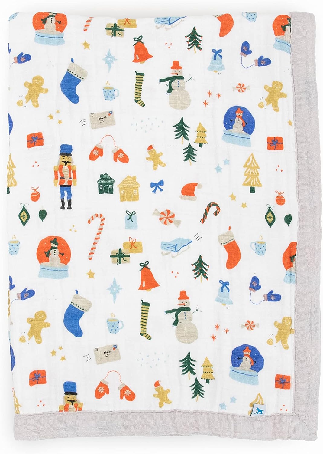 Little Unicorn Newborn Receiving Quilt | Ultra- Soft, Multi-Layered Muslin Fabric | Gift for