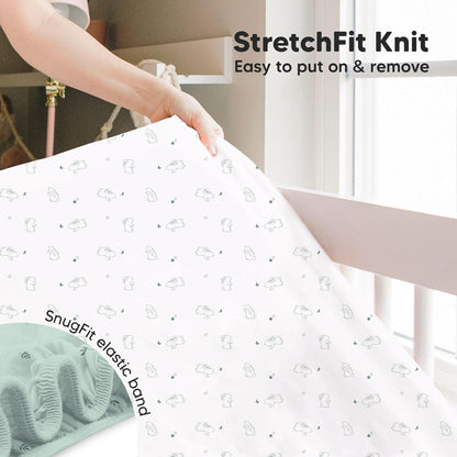KeaBabies 2-Pack Baby Crib Sheets for Boys, Girls - 52x28 Viscose Derived from Bamboo Toddler Bed
