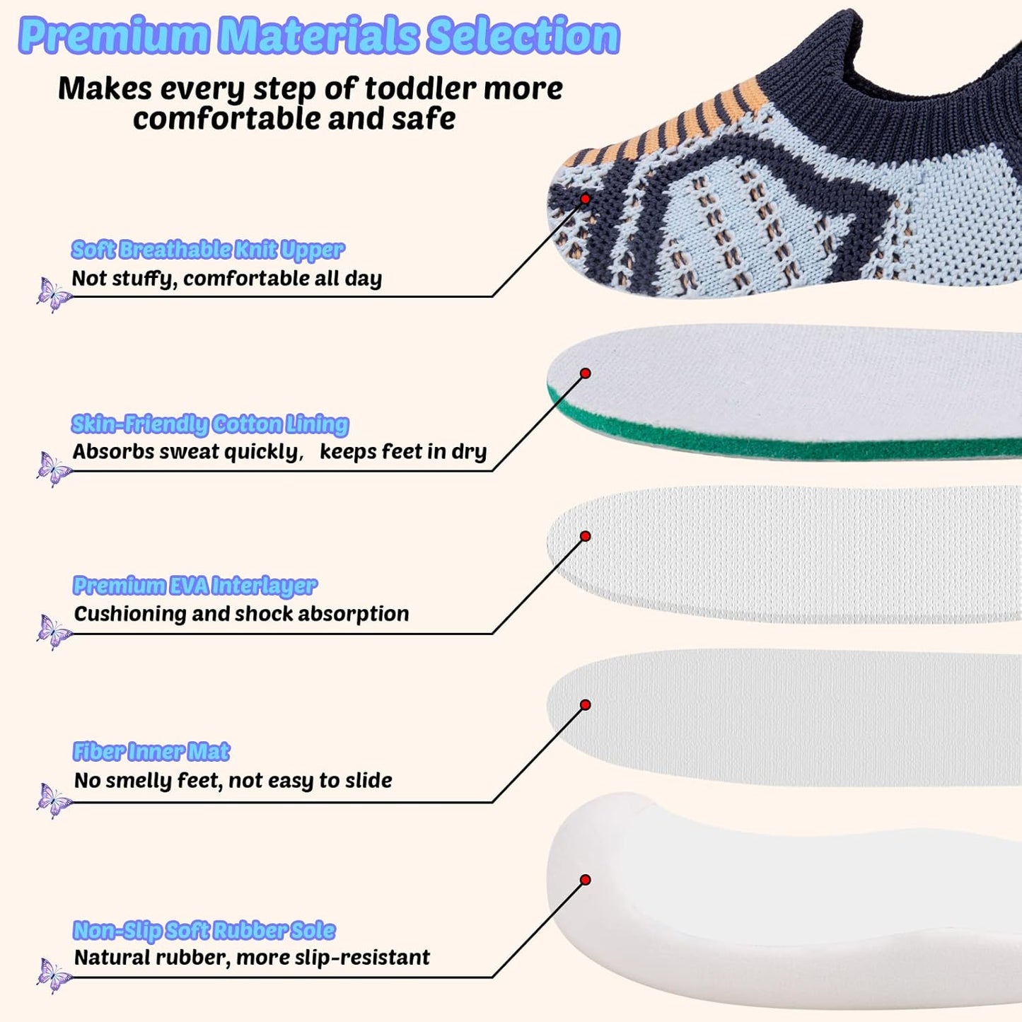 Charrost Toddler Baby Girl Boy First Walking Shoes Checkered Sneakers Sizes 3/4/5/6/7/8T. Soft, Cute,Flexible for First Walkers. Non-Slip, Slip On, Wide Toe Box Indoors Outdoors