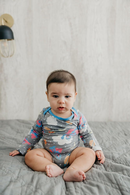 Copper Pearl Long Sleeve Bodysuit Baby: Ultra Soft Baby for Newborns, Boys, and Girls - Stylish, Comfortable, Overlap Shoulders, Premium Knit Fabric - 3-6 Months, Super Grover