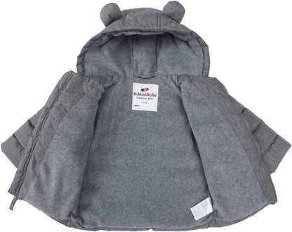 Rokka&Rolla Baby Boys' Water-Resistant Fleece Lined Puffer Jacket Winter Coat for Newborn Infant Toddler