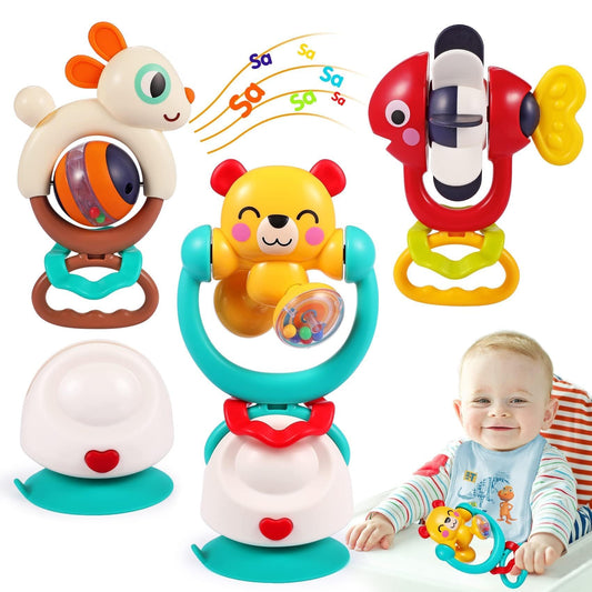 Baby Toys 6-12 Months, Removable Baby Rattle, 6 Month Old High Chair Toys