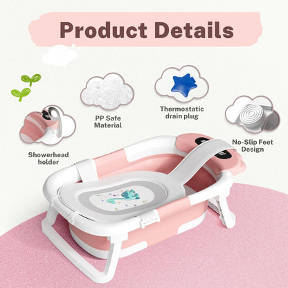 AVIDOR Baby Bathtub,Collapsible Bathtub for Newborn to Toddler,Durable Essential Infant Bath