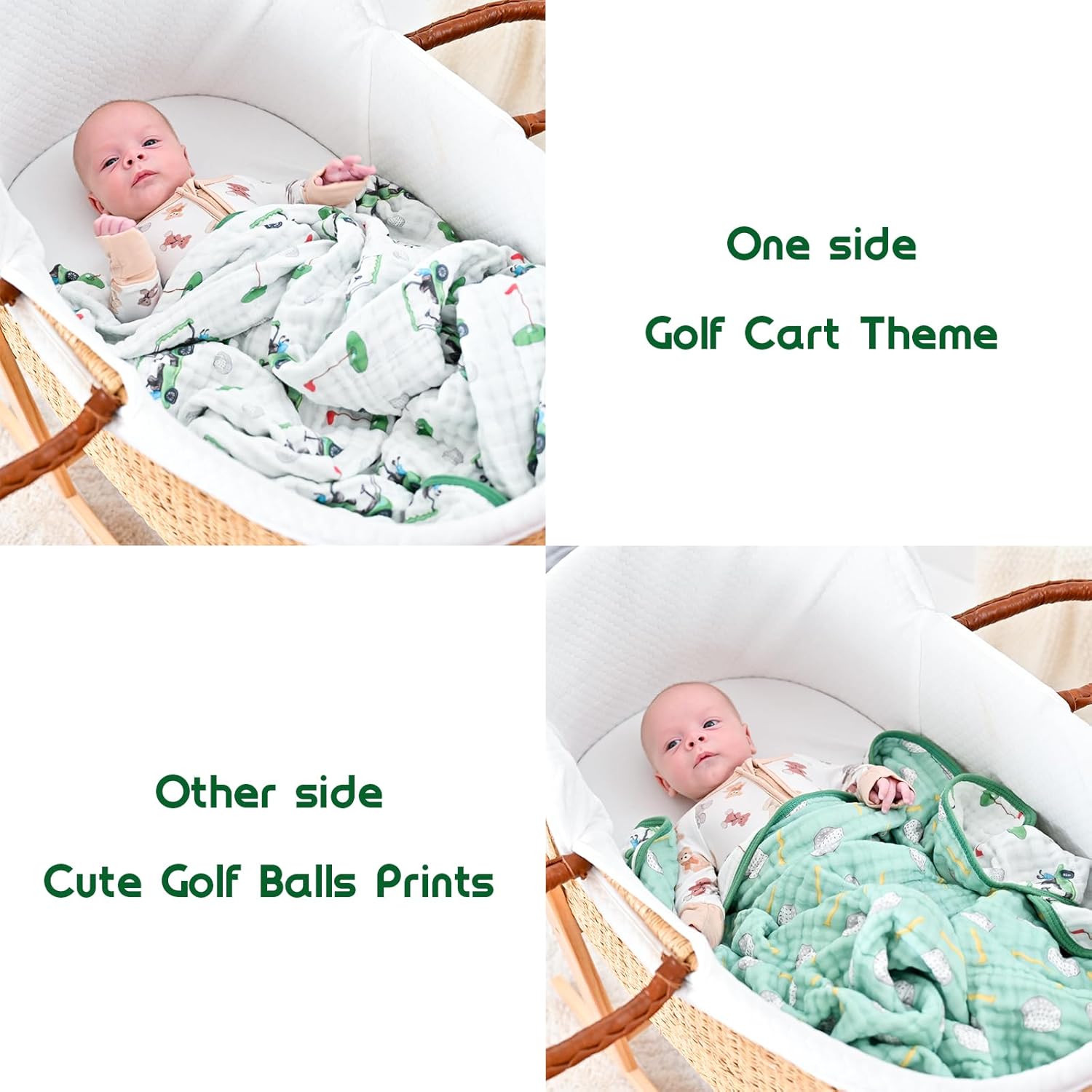LollyBanks Muslin Baby Blanket 100% Organic Cotton, Muslin Quilt Lightweight, Toddler Blanket for