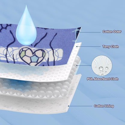 MooMoo Baby Absorbent Potty Training Pants 8 Packs Cotton Training Underwear for Boys 9T