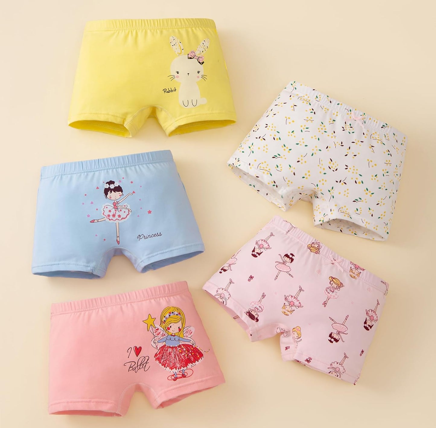 CHUNG Toddler Little Girls Kids Briefs Panties Soft Cotton Boyshort Underwear Pack Big Girl Daily Cute Pattern